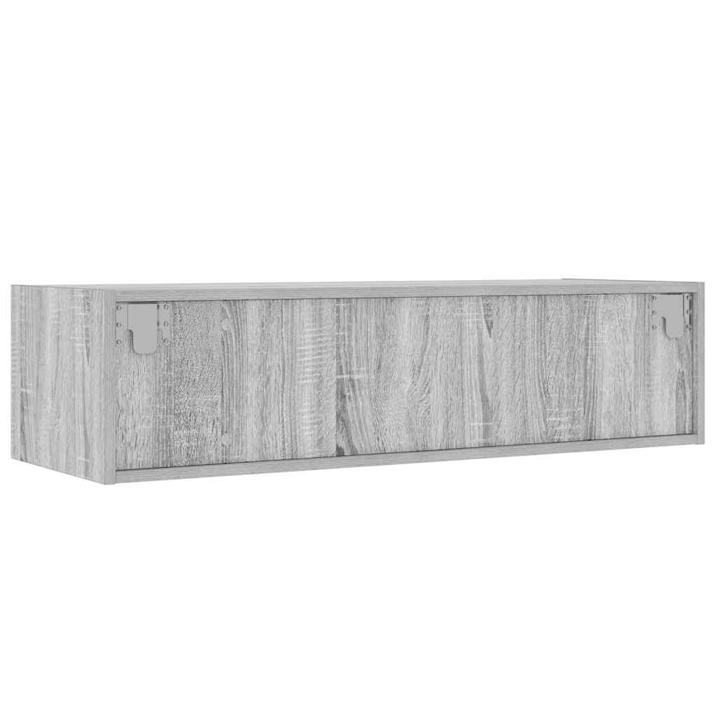 Mobile Porta TV con Luci LED Grigio Sonoma 100X35,5x25 cm