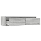 Mobile Porta TV con Luci LED Grigio Sonoma 100X35,5x25 cm