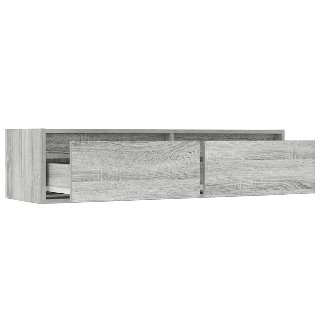 Mobile Porta TV con Luci LED Grigio Sonoma 100X35,5x25 cm