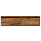 Mobile Porta TV con Luci LED Legno Vecchio 100X35,5x25 cm