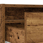 Mobile Porta TV con Luci LED Legno Vecchio 100X35,5x25 cm