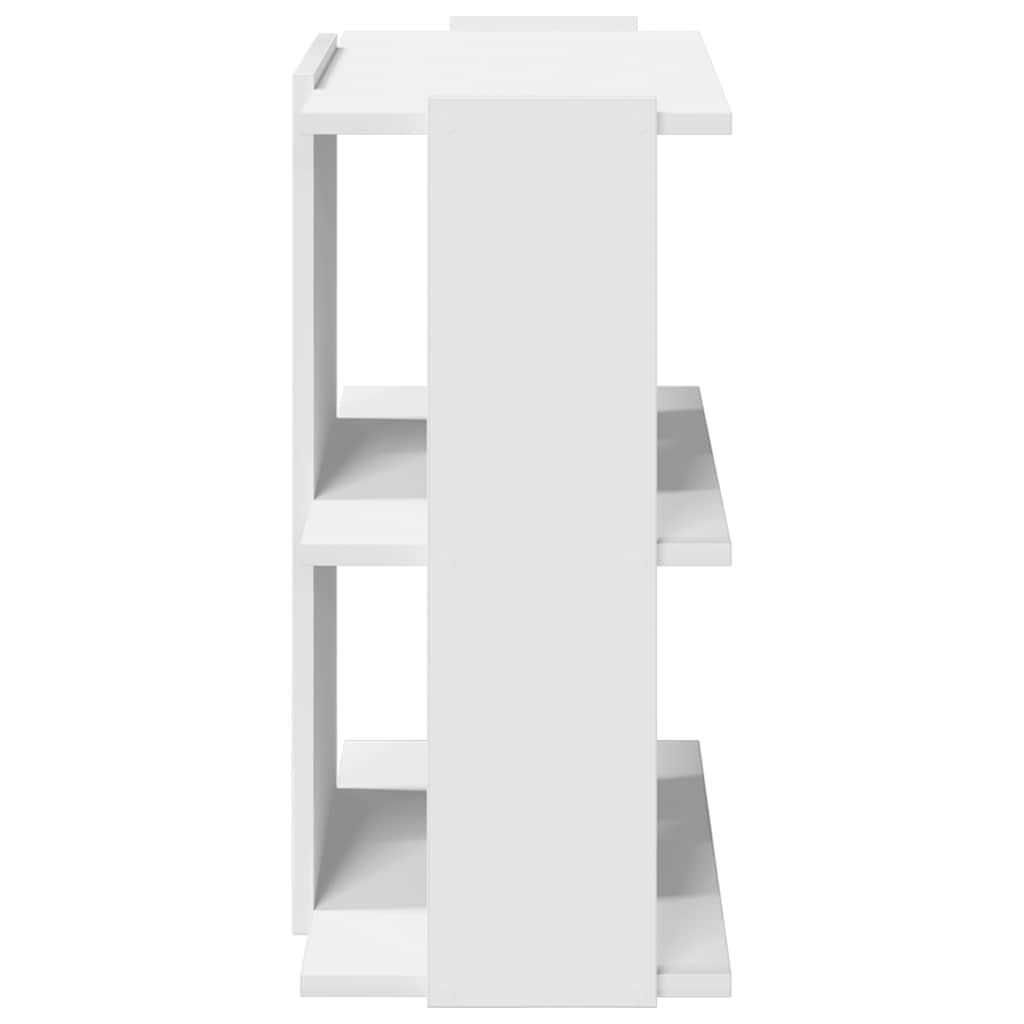 Libreria a 3 Ripiani Bianca 60x30x60 cm in Legno Multistrato