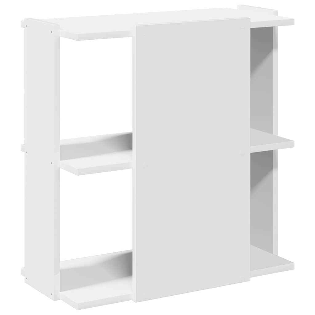 Libreria a 3 Ripiani Bianca 60x30x60 cm in Legno Multistrato