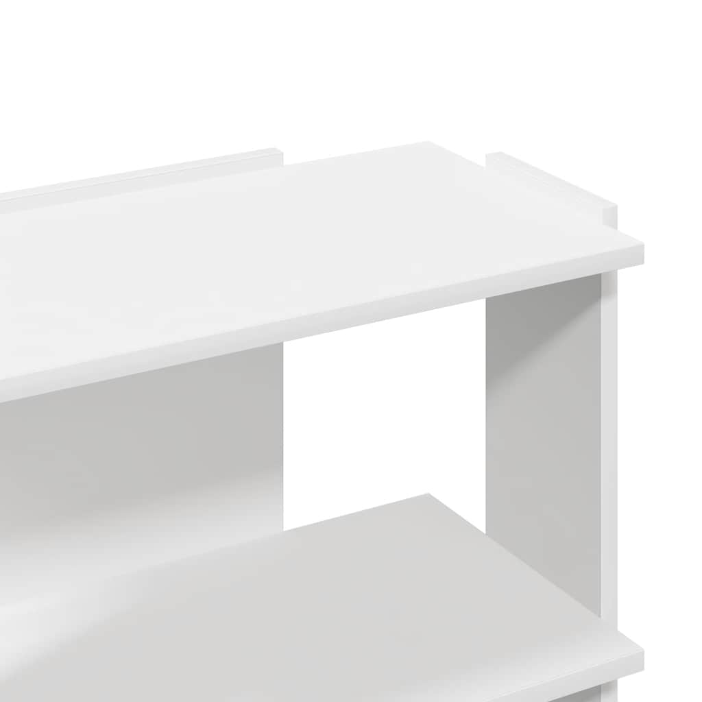 Libreria a 3 Ripiani Bianca 60x30x60 cm in Legno Multistrato