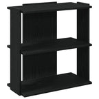 Libreria a 3 Ripiani Nera 60x30x60 cm in Legno Multistrato