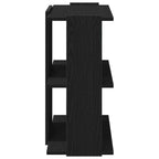 Libreria a 3 Ripiani Nera 60x30x60 cm in Legno Multistrato