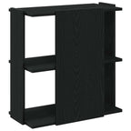Libreria a 3 Ripiani Nera 60x30x60 cm in Legno Multistrato