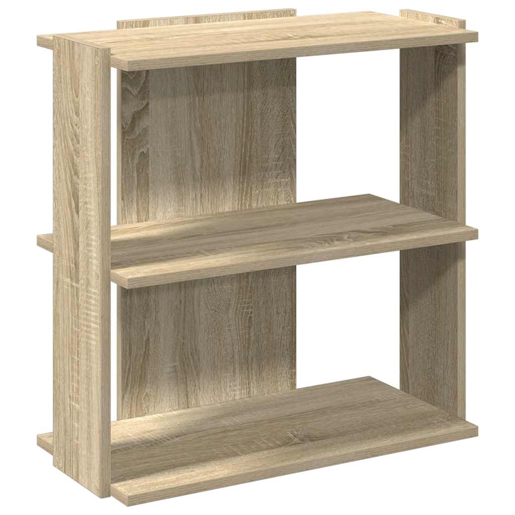 Libreria 3 Ripiani Rovere Sonoma 60x30x60 cm Legno Multistrato