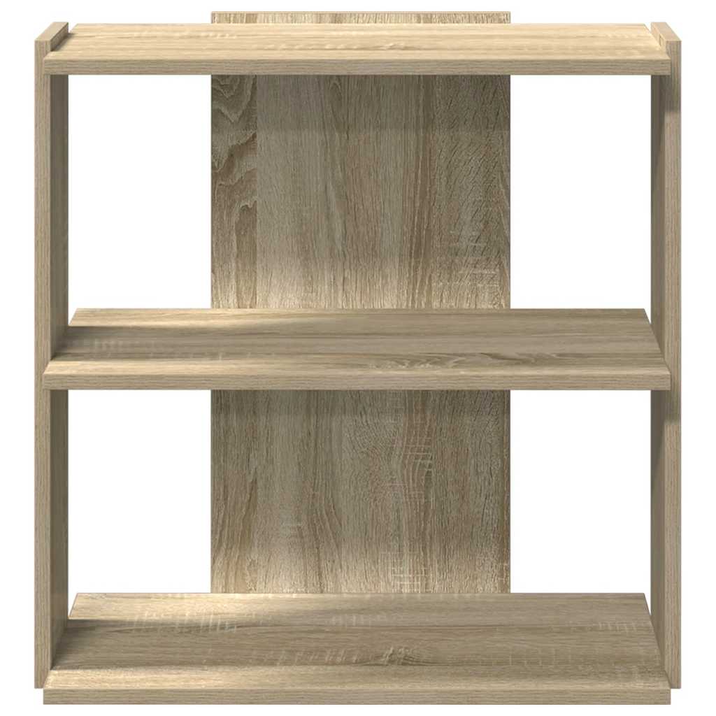 Libreria 3 Ripiani Rovere Sonoma 60x30x60 cm Legno Multistrato