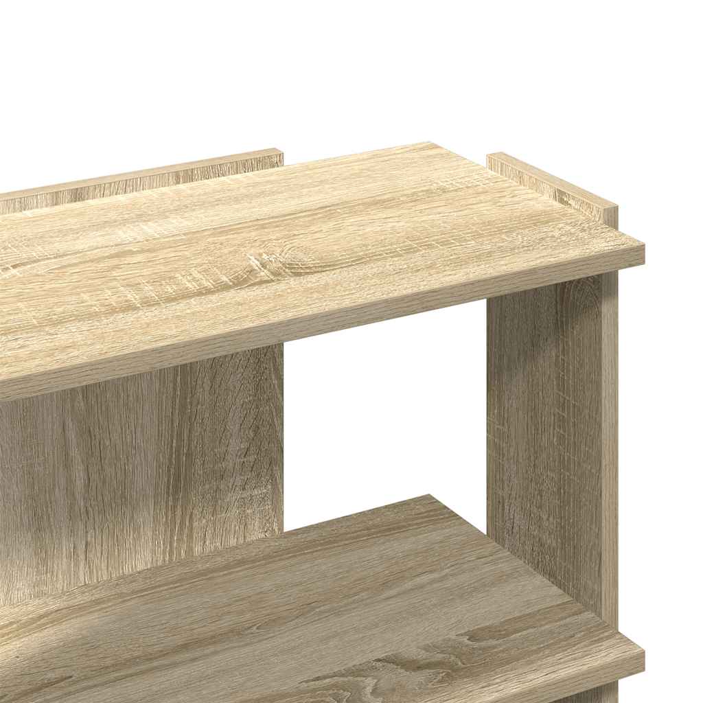 Libreria 3 Ripiani Rovere Sonoma 60x30x60 cm Legno Multistrato
