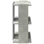 Libreria 3 Ripiani Grigio Cemento 60x30x60 cm Multistrato