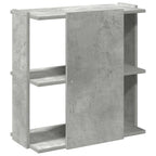 Libreria 3 Ripiani Grigio Cemento 60x30x60 cm Multistrato