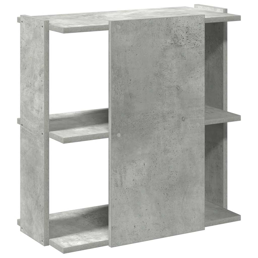 Libreria 3 Ripiani Grigio Cemento 60x30x60 cm Multistrato