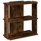 Libreria a 3 Ripiani Rovere Fumo 60x30x60 cm Legno Multistrato