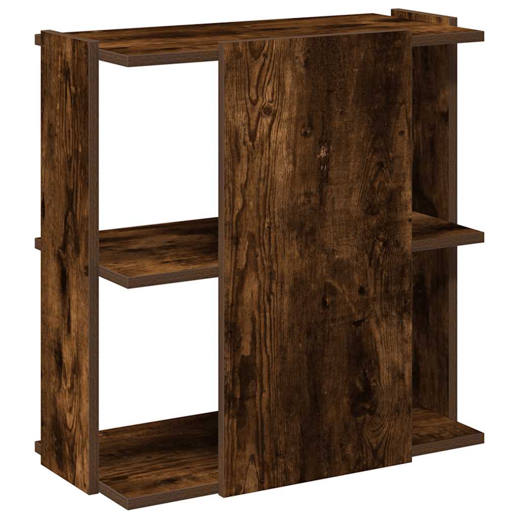 Libreria a 3 Ripiani Rovere Fumo 60x30x60 cm Legno Multistrato