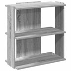 Libreria a 3 Ripiani Grigio Sonoma 60x30x60cm Legno Multistrato