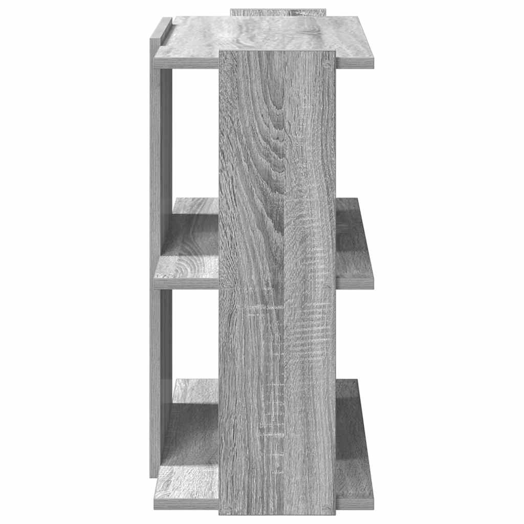 Libreria a 3 Ripiani Grigio Sonoma 60x30x60cm Legno Multistrato