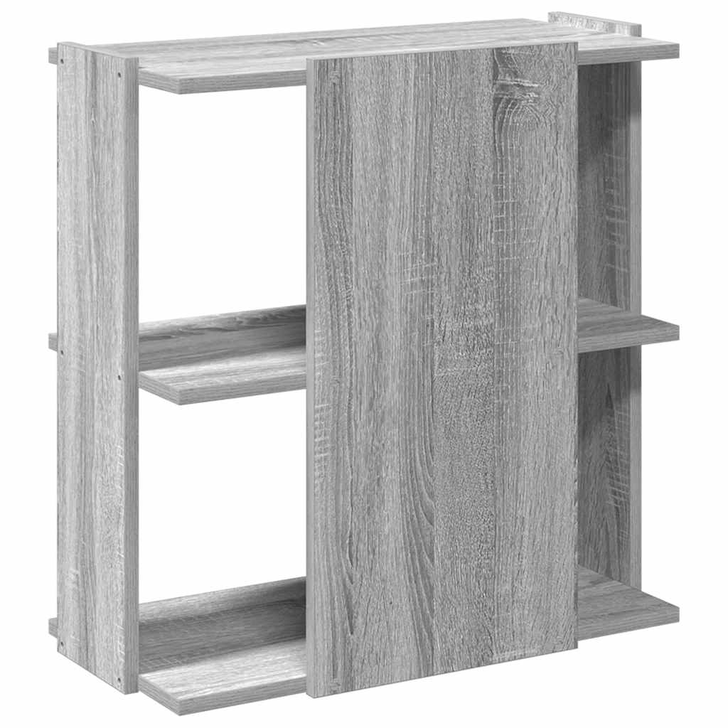 Libreria a 3 Ripiani Grigio Sonoma 60x30x60cm Legno Multistrato