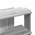 Libreria a 3 Ripiani Grigio Sonoma 60x30x60cm Legno Multistrato