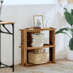 Libreria a 3 Ripiani Legno Vecchio 60x30x60cm Legno Multistrato