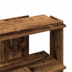 Libreria a 3 Ripiani Legno Vecchio 60x30x60cm Legno Multistrato