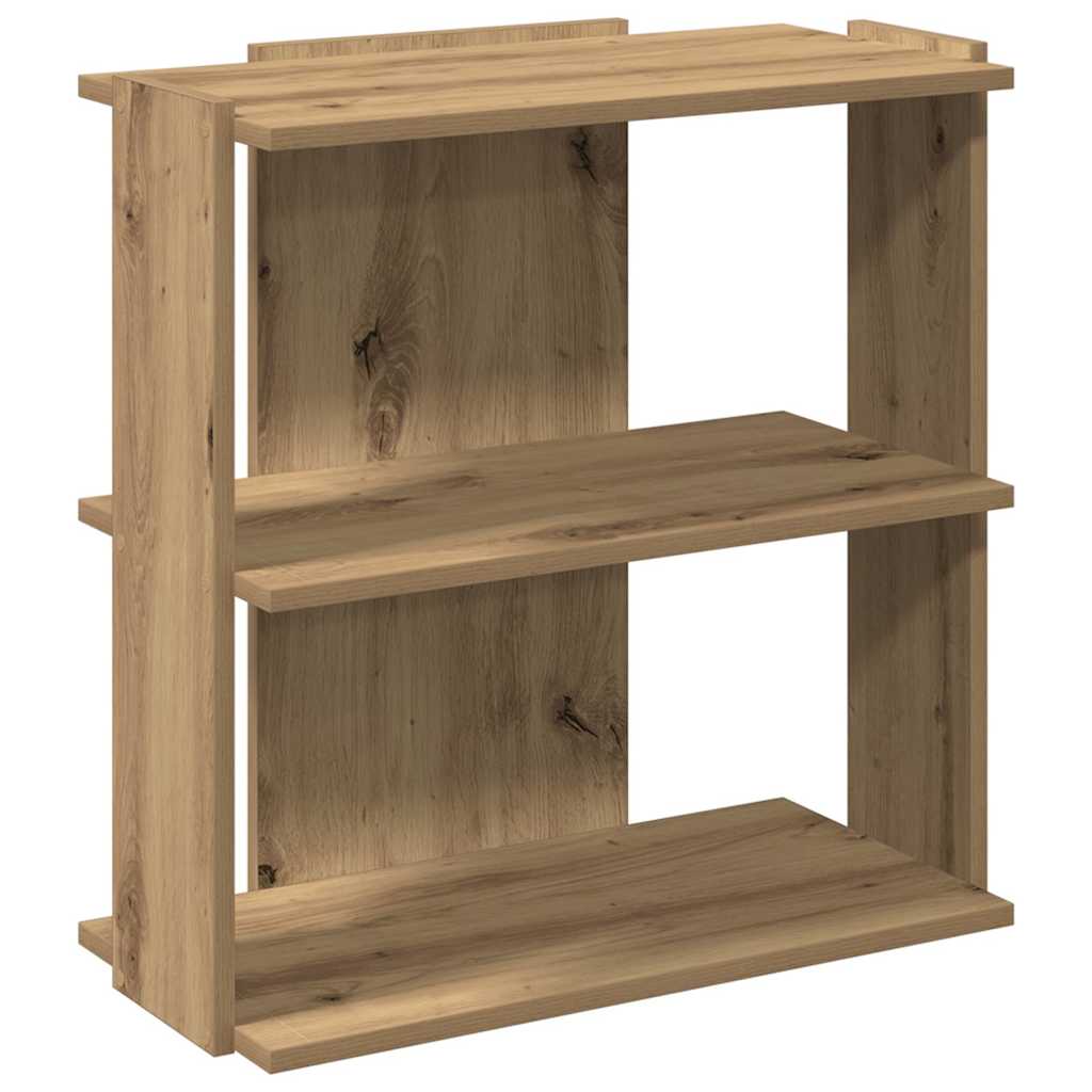 Libreria a 3 Ripiani Rovere Artigianale 60x30x60 cm