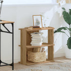 Libreria a 3 Ripiani Rovere Artigianale 60x30x60 cm