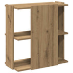 Libreria a 3 Ripiani Rovere Artigianale 60x30x60 cm