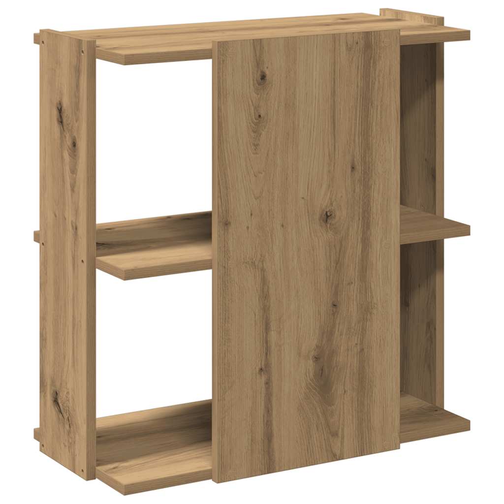 Libreria a 3 Ripiani Rovere Artigianale 60x30x60 cm