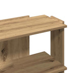 Libreria a 3 Ripiani Rovere Artigianale 60x30x60 cm