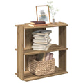 Libreria a 3 Ripiani Rovere Artigianale 60x30x60 cm