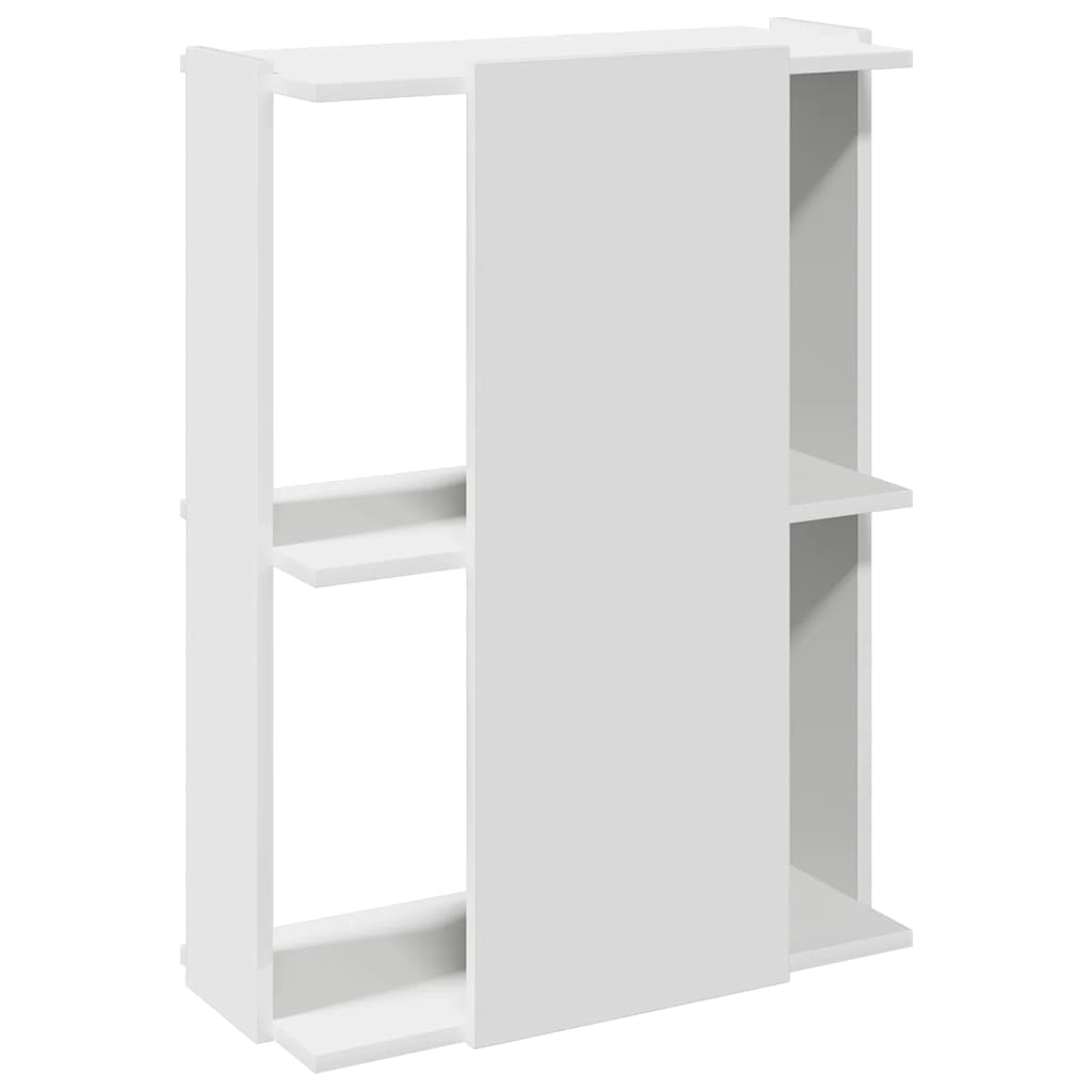 Libreria a 3 Ripiani Bianca 60x30x80 cm in Legno Multistrato