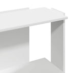 Libreria a 3 Ripiani Bianca 60x30x80 cm in Legno Multistrato
