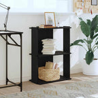 Libreria a 3 Ripiani Nera 60x30x80 cm in Legno Multistrato