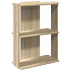 Libreria 3 Ripiani Rovere Sonoma 60x30x80 cm Legno Multistrato