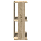 Libreria 3 Ripiani Rovere Sonoma 60x30x80 cm Legno Multistrato