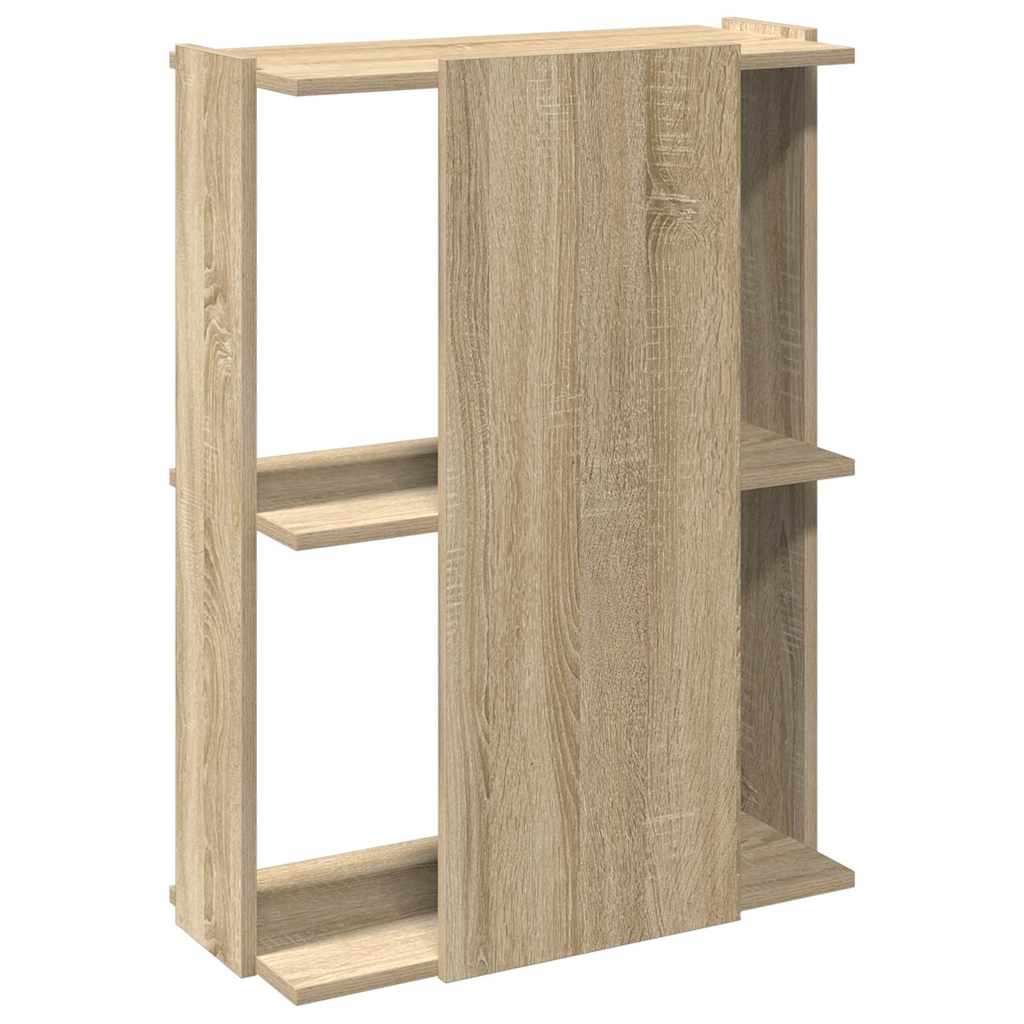 Libreria 3 Ripiani Rovere Sonoma 60x30x80 cm Legno Multistrato