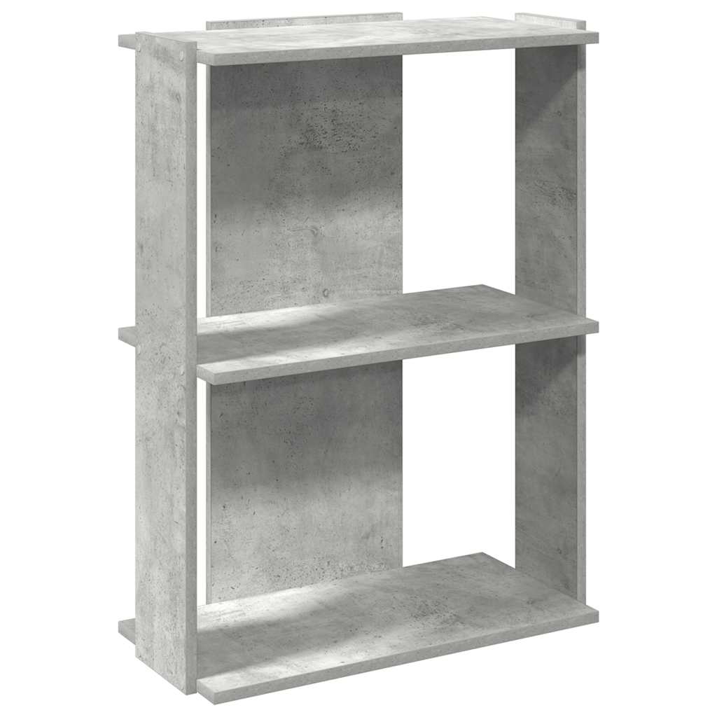 Libreria 3 Ripiani Grigio Cemento 60x30x80 cm Multistrato