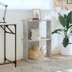 Libreria 3 Ripiani Grigio Cemento 60x30x80 cm Multistrato