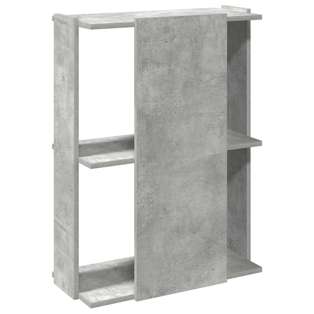 Libreria 3 Ripiani Grigio Cemento 60x30x80 cm Multistrato
