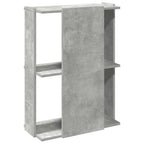 Libreria 3 Ripiani Grigio Cemento 60x30x80 cm Multistrato