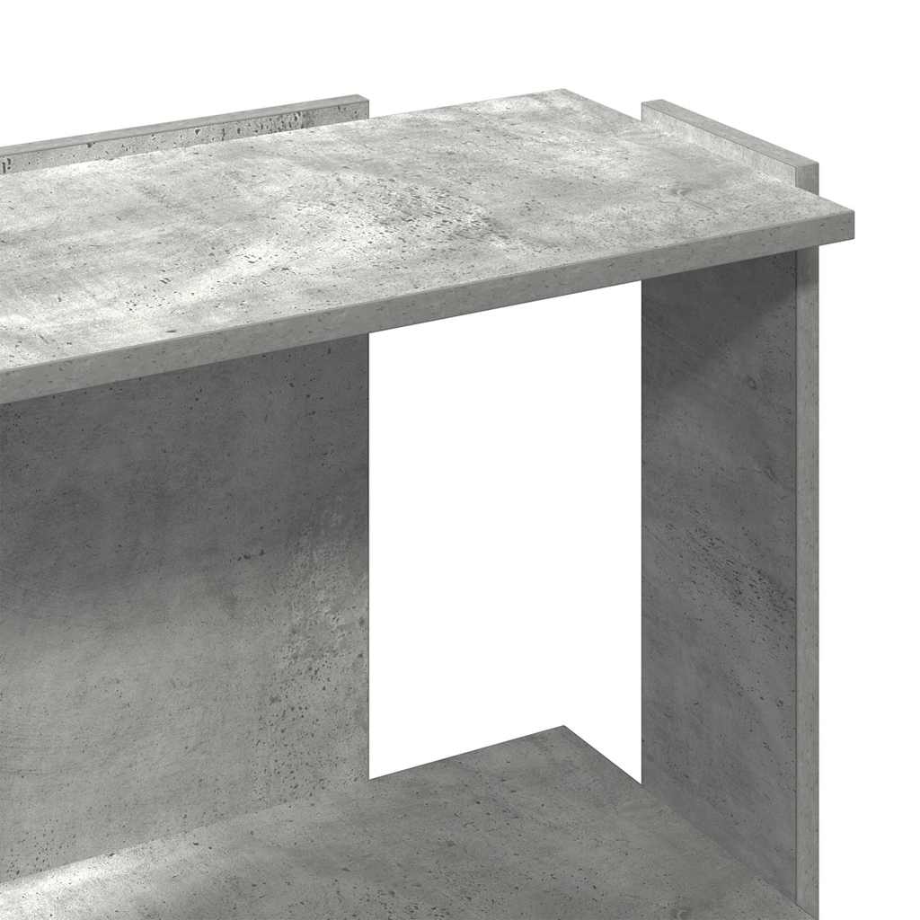 Libreria 3 Ripiani Grigio Cemento 60x30x80 cm Multistrato