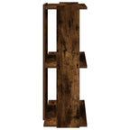 Libreria a 3 Ripiani Rovere Fumo 60x30x80 cm Legno Multistrato