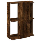 Libreria a 3 Ripiani Rovere Fumo 60x30x80 cm Legno Multistrato