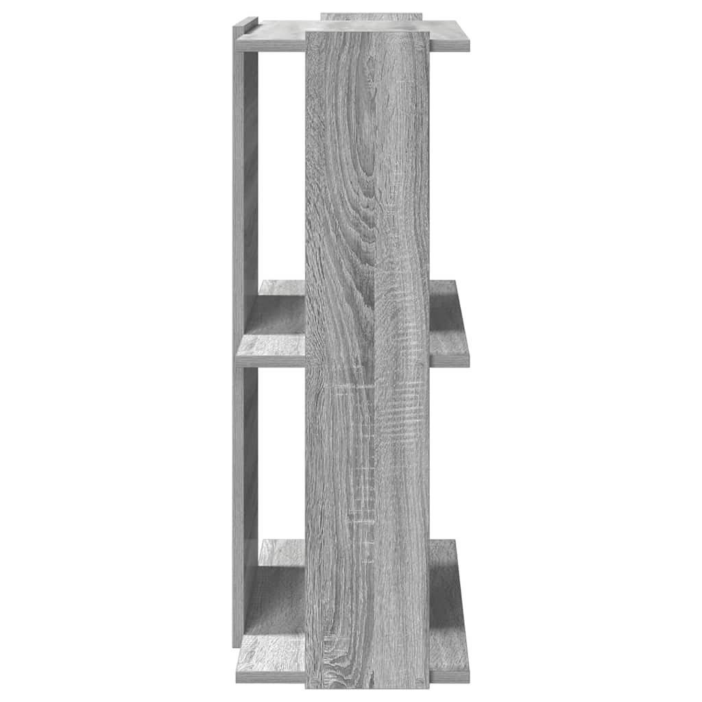 Libreria a 3 Ripiani Grigio Sonoma 60x30x80cm Legno Multistrato