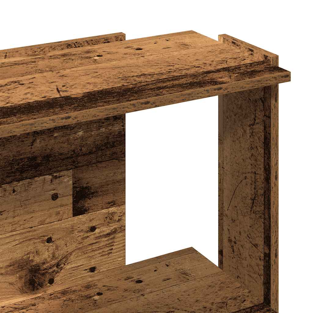 Libreria a 3 Ripiani Legno Antico 60x30x80 cm Legno Multistrato