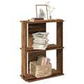 Libreria a 3 Ripiani Legno Antico 60x30x80 cm Legno Multistrato