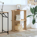Libreria a 3 Ripiani Rovere 60x30x80 cm Legno Multistrato