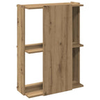 Libreria a 3 Ripiani Rovere 60x30x80 cm Legno Multistrato