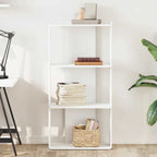 Libreria a 3 Ripiani Bianca 60x30x120 cm in Legno Multistrato